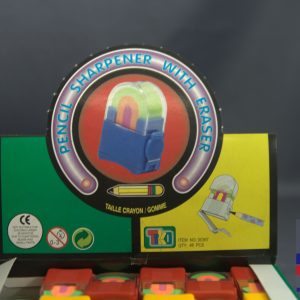 Pencil Sharpener With Colorful Eraser