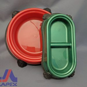 Dog Dish 2 Compartment Rect.