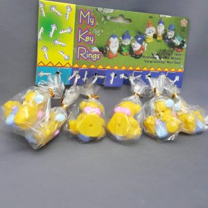 BEAR W/ RADIO KEYCHAIN 6 PCS/CARD
