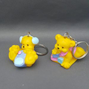 BEAR W/ ALPHABET KEYCHAIN 6 PCS/CARD