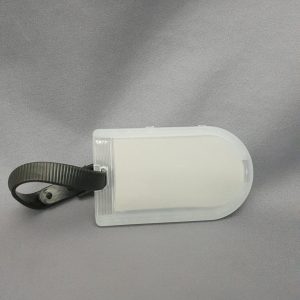 LUGGAGE TAG TRANSPARENT SEMI-OVAL