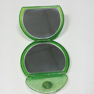 PURSE MIRROR SEMI-OVAL