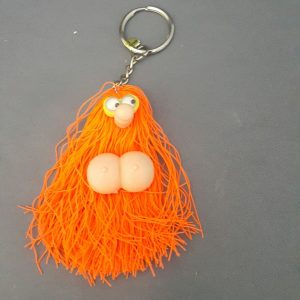 KEY CHAIN LONG HAIR (12/CARD)