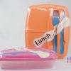 LUNCH BOX W/ FORK & DIP BOX