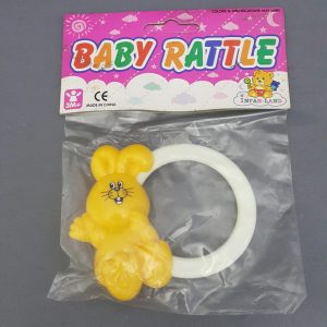 BABY RATTLE RING W/ RABBIT