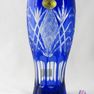 HAND CUT LEAD CRYSTAL FLOWER VASE