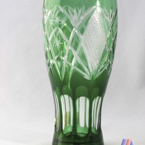 HAND CUT LEAD CRYSTAL FLOWER VASE