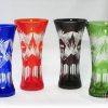 HAND CUT LEAD CRYSTAL FLOWER VASE
