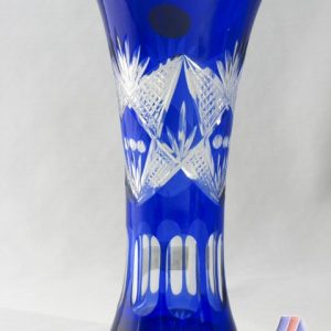 HAND CUT LEAD CRYSTAL FLOWER VASE