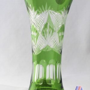 HAND CUT LEAD CRYSTAL FLOWER VASE