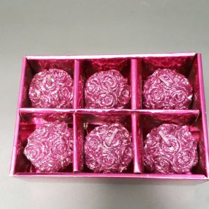 ROSE BALL CANDLE SMALL (SET OF 6)