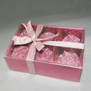 ROSE BALL CANDLE SMALL (SET OF 6)