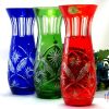 HAND CUT LEAD CRYSTAL FLOWER VASE