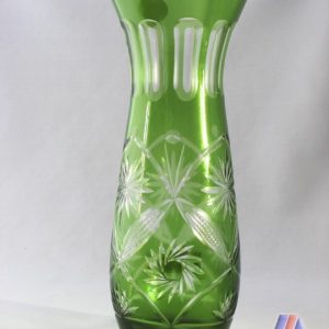 HAND CUT LEAD CRYSTAL FLOWER VASE