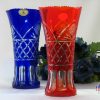 HAND CUT LEAD CRYSTAL FLOWER VASE