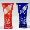 HAND CUT LEAD CRYSTAL FLOWER VASE