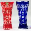 HAND CUT LEAD CRYSTAL FLOWER VASE