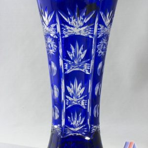 HAND CUT LEAD CRYSTAL FLOWER VASE