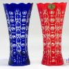 HAND CUT LEAD CRYSTAL FLOWER VASE
