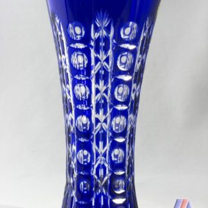 HAND CUT LEAD CRYSTAL FLOWER VASE