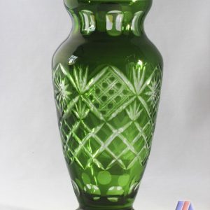 HAND CUT LEAD CRYSTAL FLOWER VASE