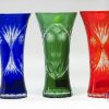 HAND CUT LEAD CRYSTAL FLOWER VASE