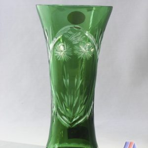 HAND CUT LEAD CRYSTAL FLOWER VASE