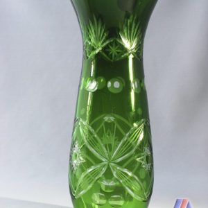 HAND CUT LEAD CRYSTAL FLOWER VASE