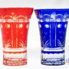 HAND CUT LEAD CRYSTAL FLOWER VASE