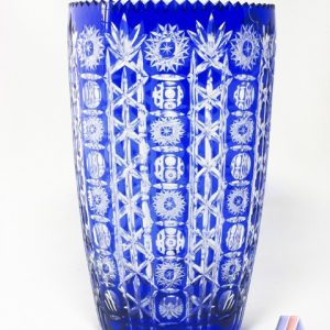 HAND CUT LEAD CRYSTAL FLOWER VASE