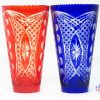 HAND CUT LEAD CRYSTAL FLOWER VASE
