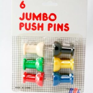 6 JUMBO PUSH PINS