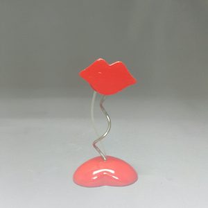 CARD CLIP LIPS W/ HEART