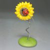 CARD CLIP SUNFLOWER W/ LADYBIRD