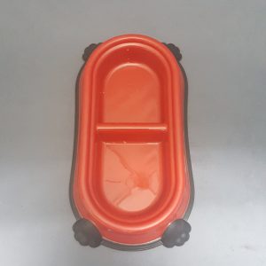 Dog Dish 2 Compartment Rect.