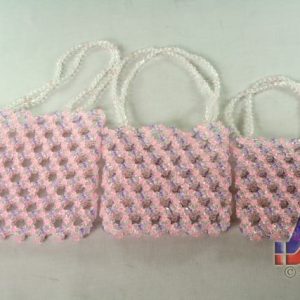 BEADS HAND BAG - Pink/Blue Sizes