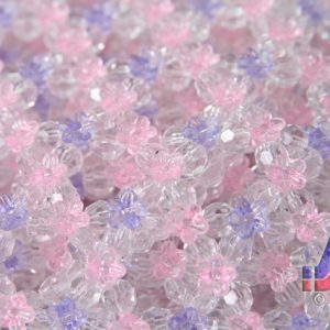 BEADS HAND BAG - Pink/Blue Detail