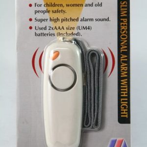 SLIM PERSONAL ALARM W/ LIGHT
