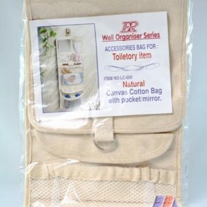 CANVAS COTTON BAG W/ POCKET MIRROR