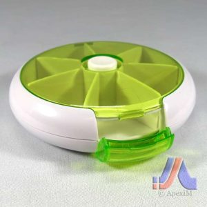 ROTARY PILL BOX (GREEN, PINK)