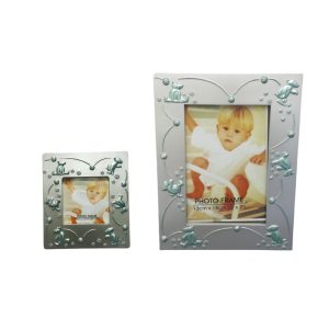 Baby Photo Frame Green Bear Design