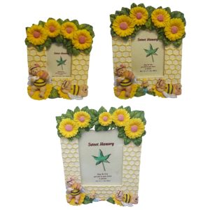 Photo Frame Honey Bear w/ Sunflower