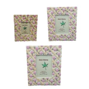 Rose in Bamboo Photo Frame