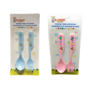 Kiddie Love Feeding Soft Spoon & Fork Set
