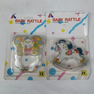 Transparent Baby Rattle - Rocking Horse / Butterfly