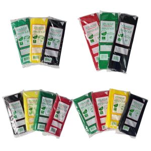 Trash Buster Easy Pull Colored Trash Bag / Garbage Bags (Flat Seal Bottom)