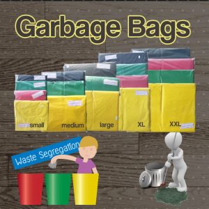 100pcs Colored Trash Bag / Garbage Bags (Flat Seal Bottom)