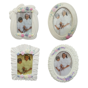 Floral Polystone Photo Frame